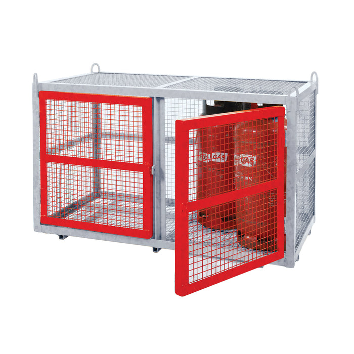 GPC® Grenadier® Security Cage - Galv'd & Red Doors