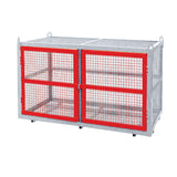 GPC Grenadier Security Cage - Galv'd & Red Doors