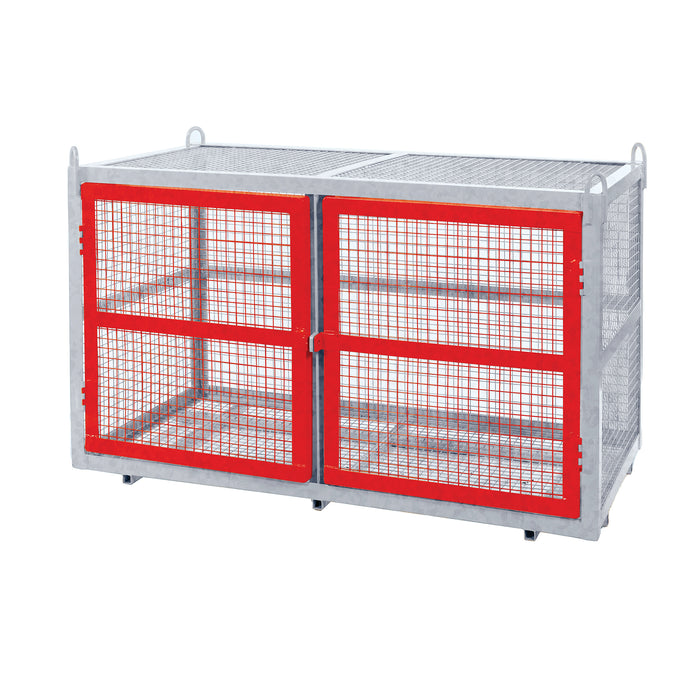 GPC® Grenadier® Security Cage - Galv'd & Red Doors