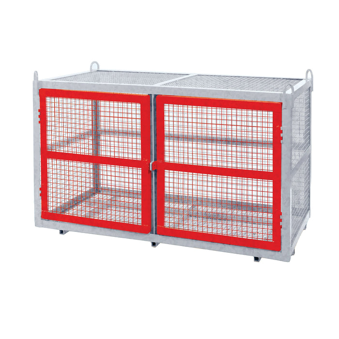 GPC Grenadier Security Cage - Galv'd & Red Doors