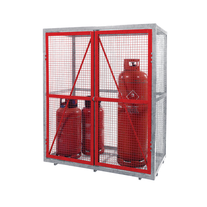 GPC® Grenadier® Security Cage - Galv'd & Red Doors