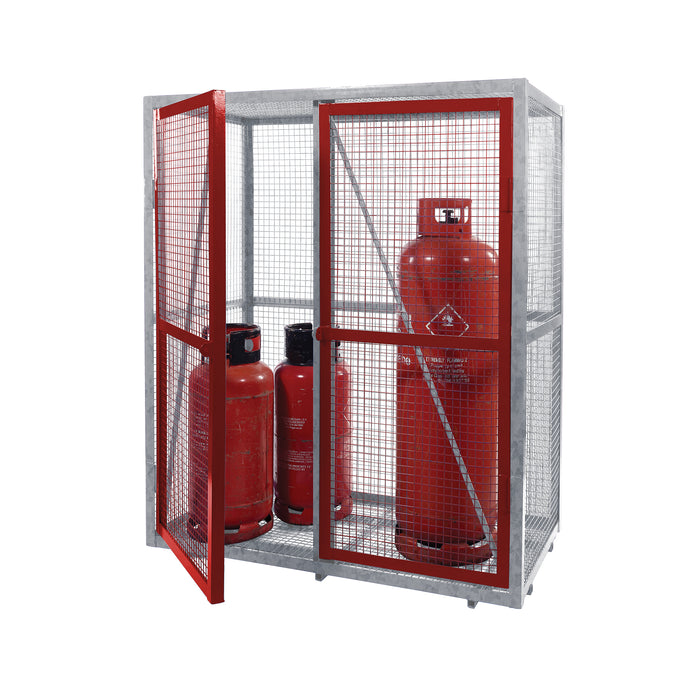 GPC® Grenadier® Security Cage - Galv'd & Red Doors