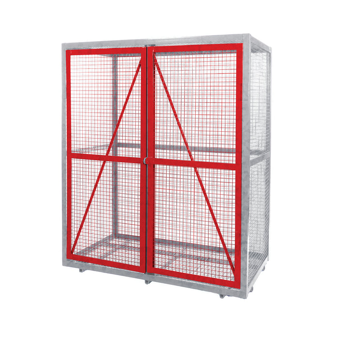 GPC® Grenadier® Security Cage - Galv'd & Red Doors