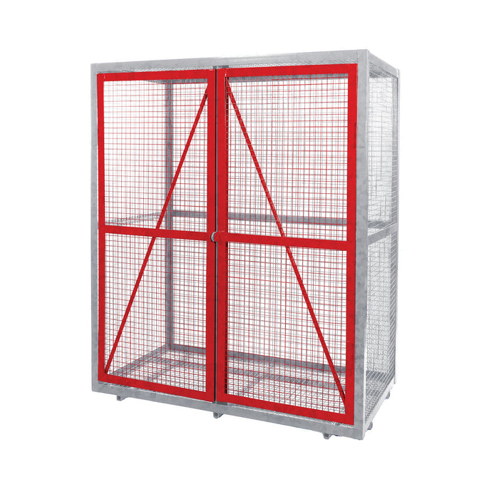 GPC Grenadier Security Cage - Galv'd & Red Doors