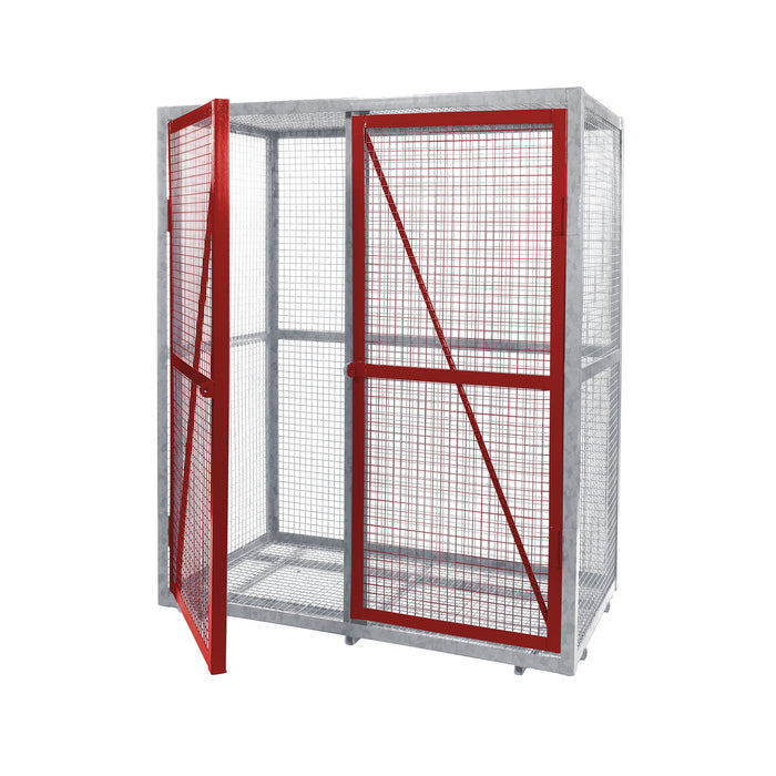 GPC Grenadier Security Cage - Galv'd & Red Doors