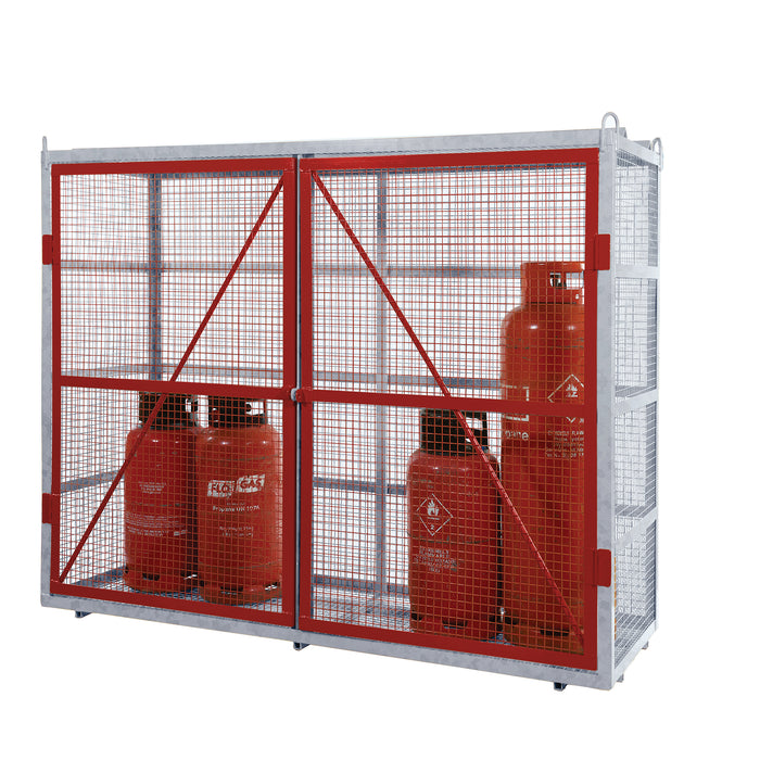 GPC® Grenadier® Security Cage - Galv'd & Red Doors