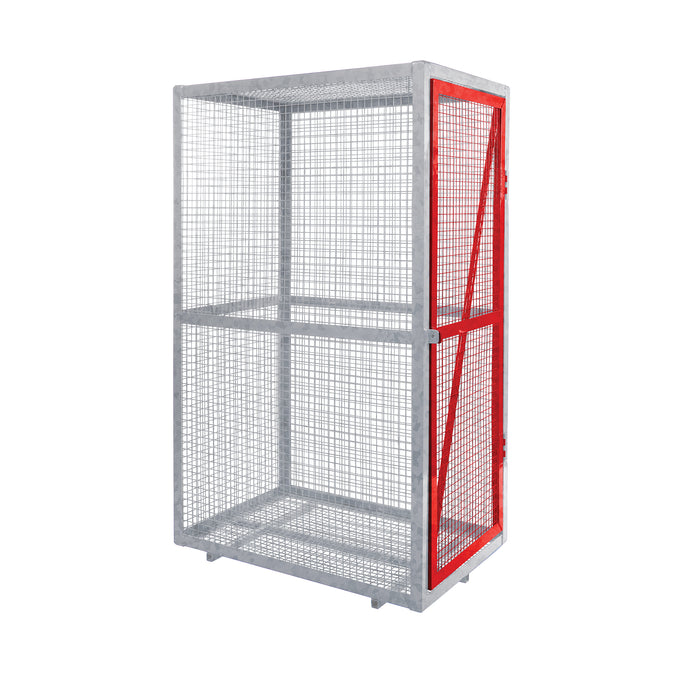 GPC® Grenadier® Security Cage - Galv'd & Red Doors