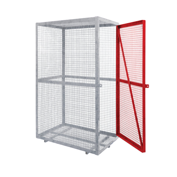 GPC® Grenadier® Security Cage - Galv'd & Red Doors