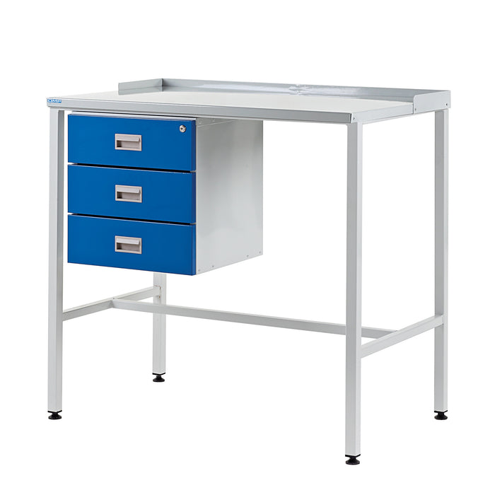 QMP® Team Leader Workstations - with Flat Top Drawer & Cupboard