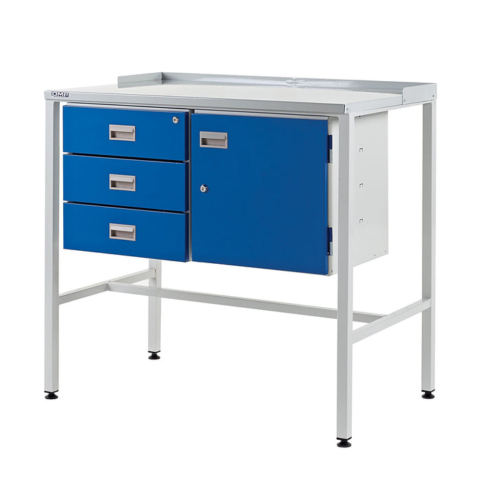 QMP Team Leader Workstations - with Flat Top Drawer & Cupboard