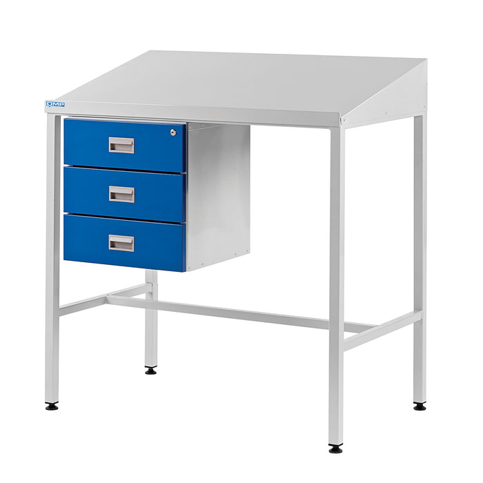 QMP® Team Leader Workstations - with Sloping Top Drawer & Cupboard