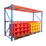 Anco TS Longspan Shelving Bays with 3 Chipboard Deck levels