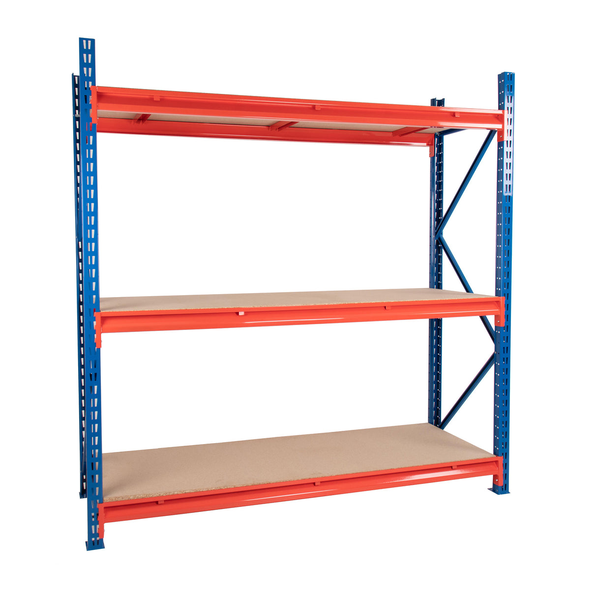 Anco TS Longspan Shelving Bays with 3 Chipboard Deck levels