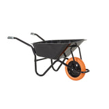 GPC Olympus Wheelbarrow - Black Frame, Black Pan, Pneumatic Wheel With Green Centre