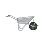 GPC Olympus Wheelbarrow - Black Frame, Black Pan, Pneumatic Wheel With Green Centre