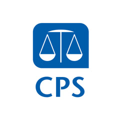 Logo with scales of justice and 'CPS' text on a blue background