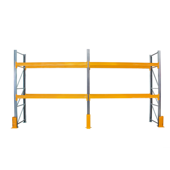 Anco Pallet Racking 2 Bay Run with Wide Beams