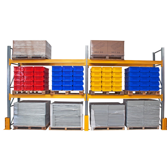 Anco Pallet Racking 2 Bay Run with Wide Beams