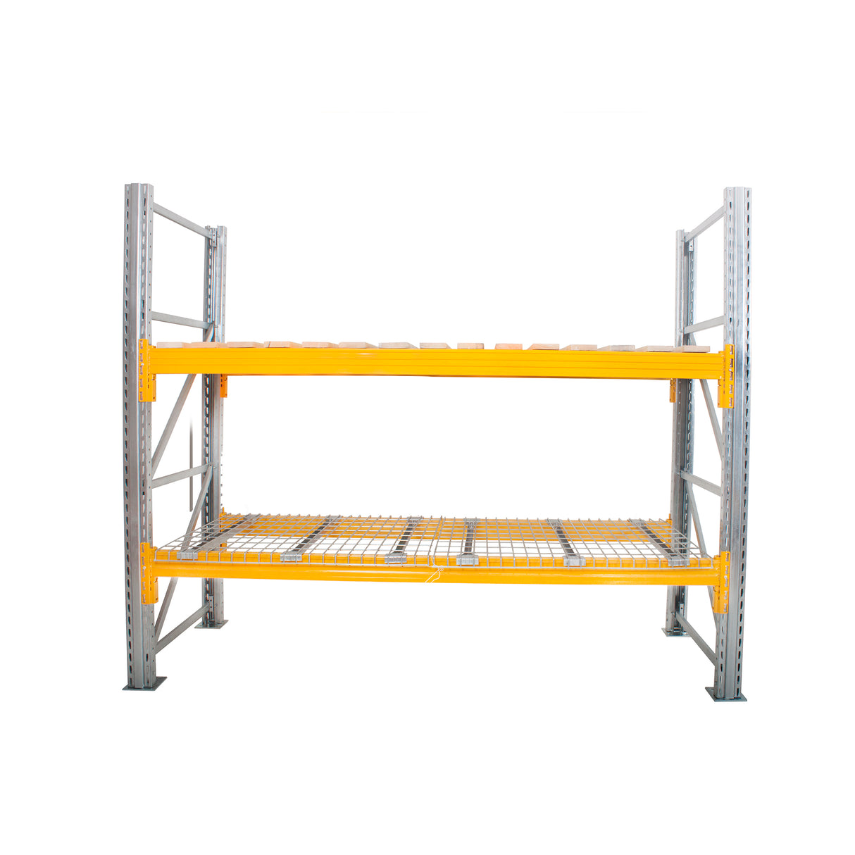 Anco Pallet Racking 2 Bay Run with Wide Beams