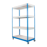 Anco Rivet Trolley Shelving c/w 4 Chipboard Shelves